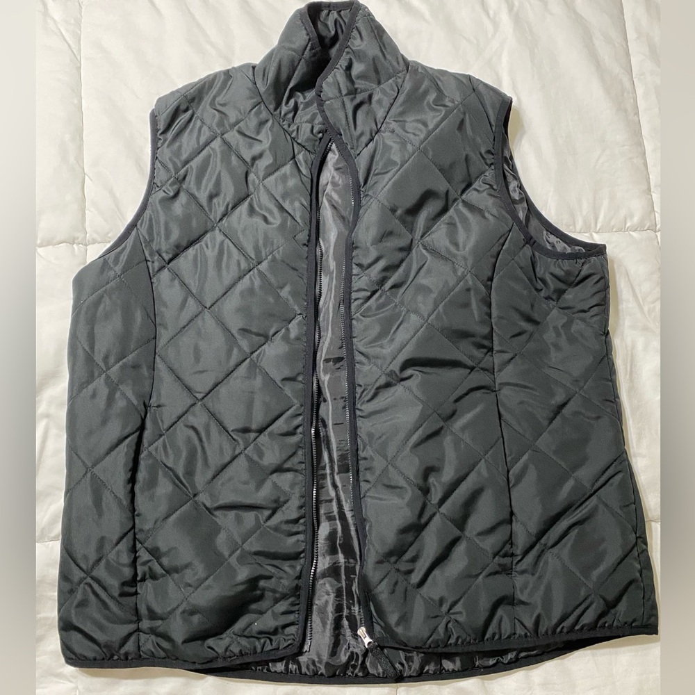 Jane Ashley Black Quilted Vest